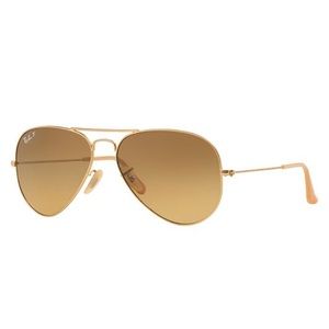 NWOT Polarized Ray-ban Gold Aviators